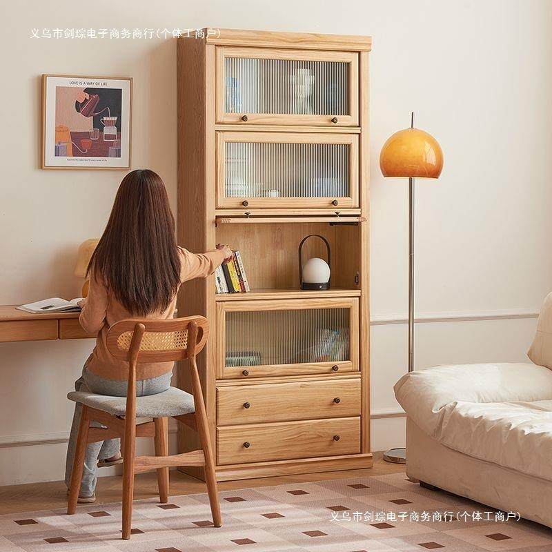 纯实木书柜落地带门翻斗展示柜日式客厅储物柜多层组合收纳柜书架,农机/农具/农膜,播种栽苗器/地膜机,淘宝优惠券,粉丝福利购,淘宝优惠卷