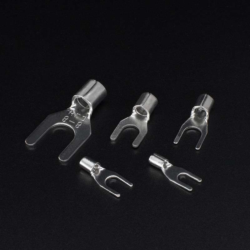 CJH裸端子SNB8-6紫铜1.0厚500个冷压叉形接线头线耳端头