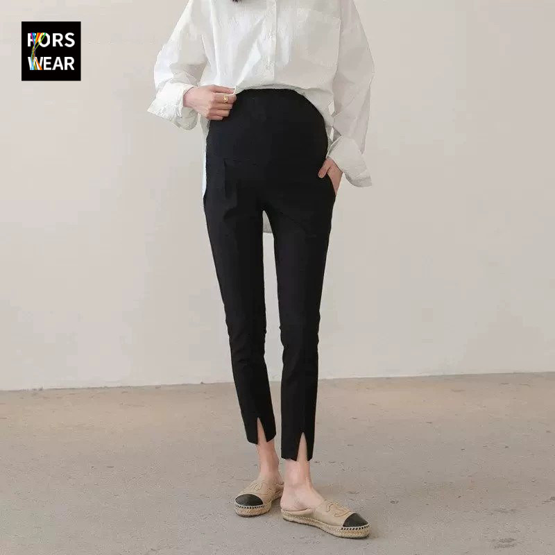 孕妇裤夏季外穿西裤职业装合集孕妇裤子春秋薄款女直筒休闲阔腿裤图片