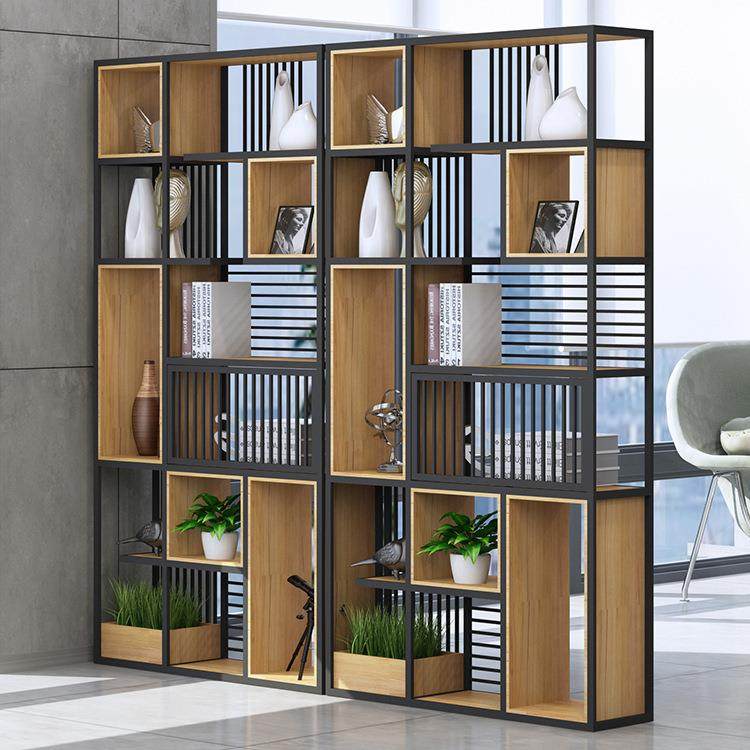 办公室铁艺隔断置物架落地书架餐厅客厅多层实木格子收纳柜展示架,鲜花速递/花卉仿真/绿植园艺,割草机/草坪机,淘宝优惠券,粉丝福利购,淘宝优惠卷