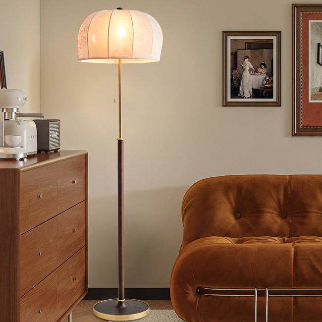 复古轻奢高级感客厅落地灯设计师创意书房卧室床头法式美式落地灯