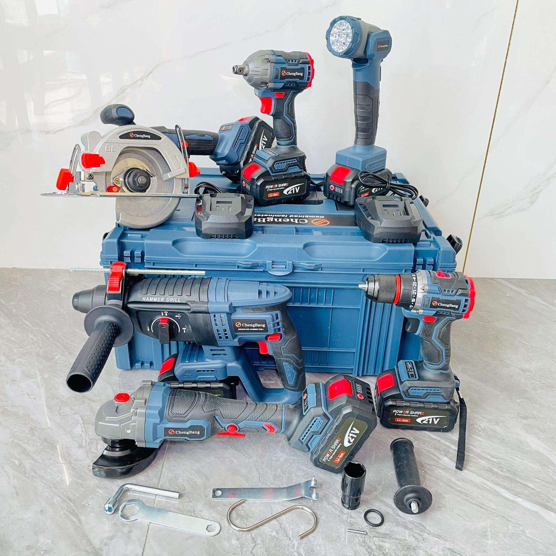 (下单编号269)外贸出色系列 锂电无刷工具6件套装电动工具A