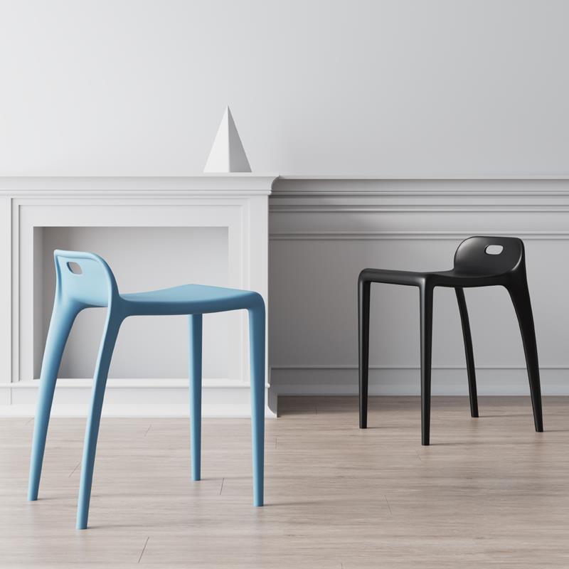 9W熟胶塑料矮靠背学生书桌椅子朔料凳子家用坐高40cm厘米公分高加