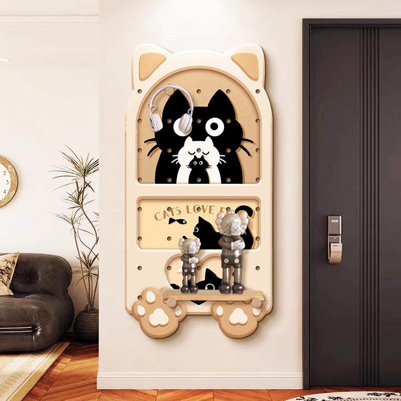 洞洞板置物架创意钥匙收纳挂钩墙上一体造型墙面挂板入户玄关隔板,鲜花速递/花卉仿真/绿植园艺,割草机/草坪机,淘宝优惠券,粉丝福利购,淘宝优惠卷