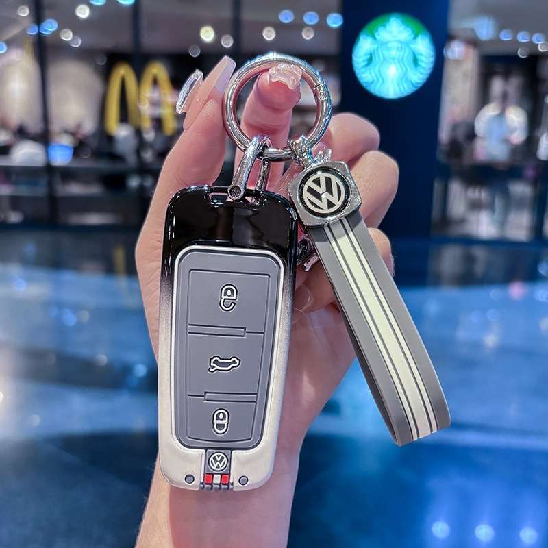 大众迈腾b7钥匙套老款CC一键启动12/13/15款17款汽车专用男女扣壳