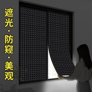 63N黑色玻璃纸遮光贴纸窗户贴膜卧室挡光防光窗帖窗帘遮光型遮阳