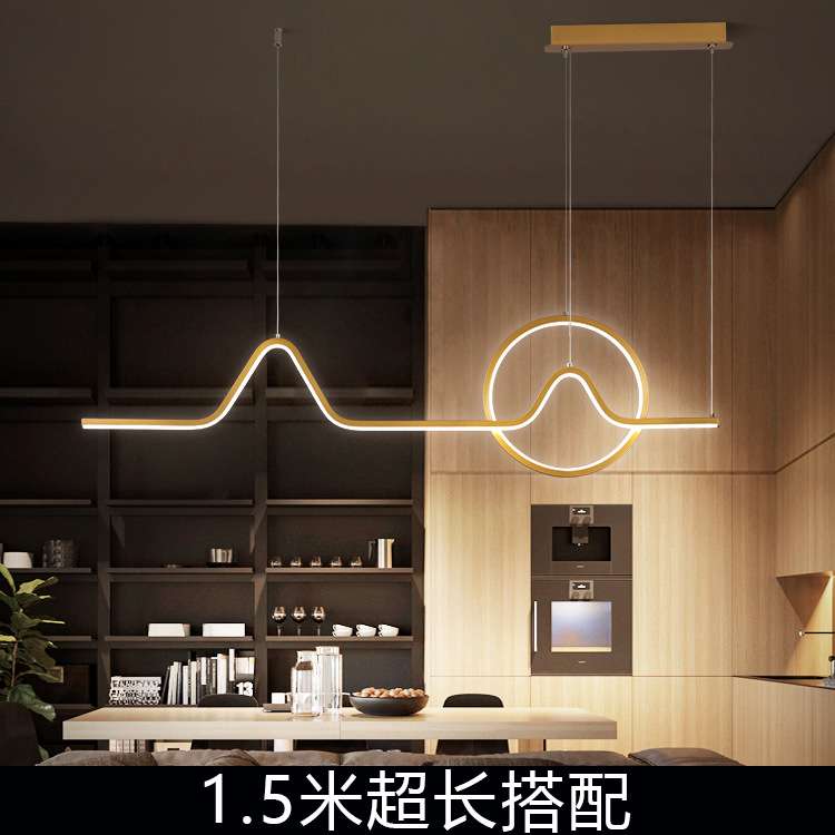 北欧餐厅吊灯现代简约创意餐桌灯网红长条灯家用led灯具创意网红