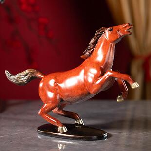 朱炳仁铜十二生肖铜马金马功成铜雕马摆件家居工艺品办公桌摆件