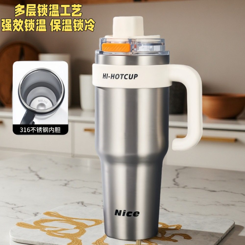 巨无霸保温杯大容量大号男士2026新款壶陶瓷内胆车载水杯子冰霸杯