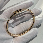 轻奢窄版 手镯女镀18K玫瑰金小众设计网红同款 满天星高级感手环