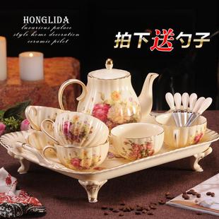 欧式 茶具 宫廷中古陶瓷咖啡杯套装 家用高档下午茶红茶花茶优雅英式