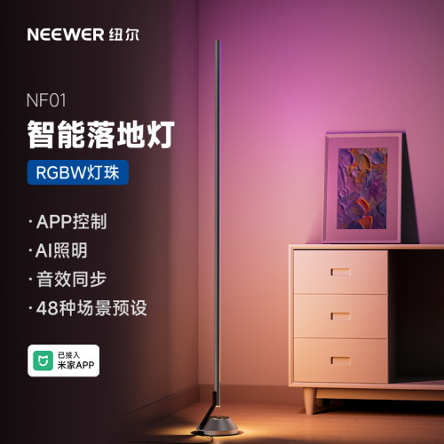 纽尔智能语音落地氛围RGB摆件灯