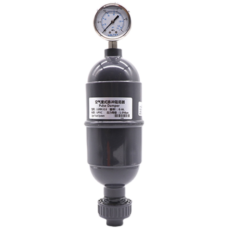 脉冲阻尼器c缓冲罐带隔膜压力表脉冲阻尼器PVC脉动缓冲器缓冲空罐