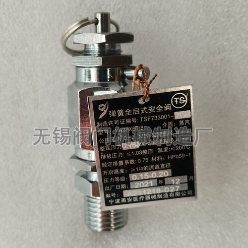 YA28X6T/8 YA28X0.4T/10灭菌锅全启式蒸汽安全阀DN8 10 15 20 25