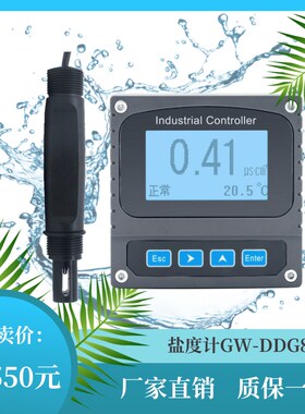 工业在线电导率仪控制器TDS盐度计电导率电极海水盐度GW-DDG8205