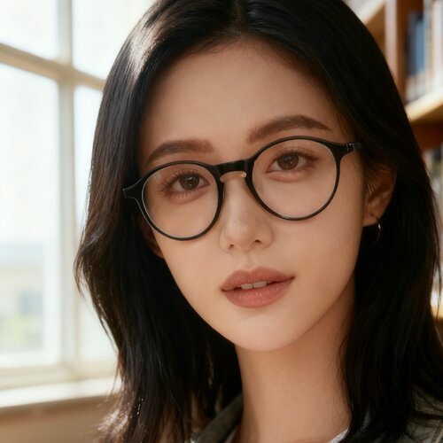 超轻素颜眼镜架女款近视可配防蓝光复古圆形眼镜架潮平光镜韩版