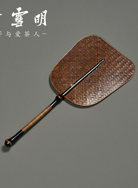 竹雪明|筇竹手柄扇子 复古团扇芭蕉扇竹制古风汉服青蓖扇蒲扇子
