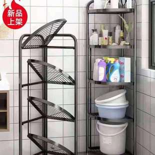 多层移动三角置物架服装 免安装 店饰品包展示架卫生间用品收纳架