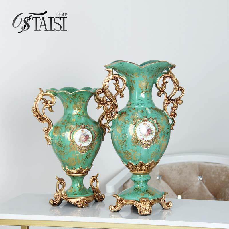 爆款美式乡村花瓶奢华创意装饰品客厅玄关桌面摆件树脂插花工艺品,电子元器件市场,集成电路（IC）,淘宝优惠券,粉丝福利购,淘宝优惠卷