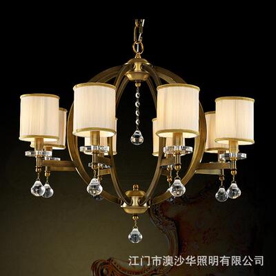Lámpara de Latón别墅吊灯Luminária de Latão