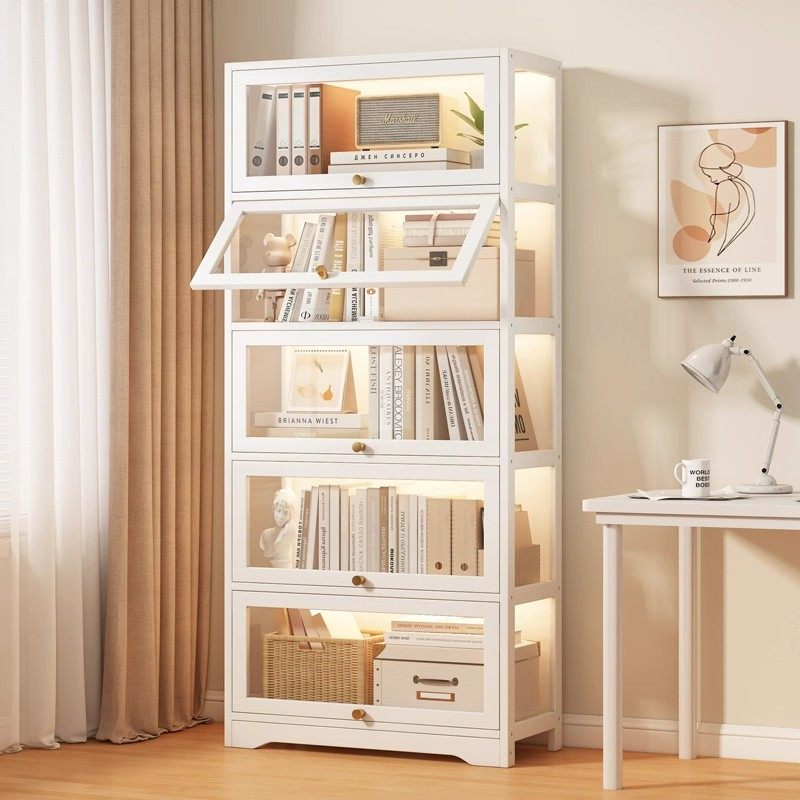 德国置物架落地卧室轻奢置物柜防尘书架简易家用学生书本收纳书柜,住宅家具,书架,淘宝优惠券,粉丝福利购,淘宝优惠卷