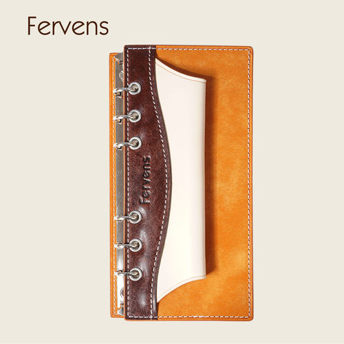 Fervens真皮活页手帐本植鞣革