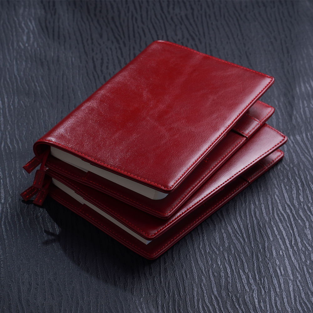 A6头层牛皮定页本可替换内页横线