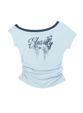 Fudge Pink 2025夏季新品美式复古可爱辣妹简约短袖T恤