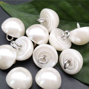 仿珍珠扣子圆形旗袍衬衣毛衣百搭半圆扣子纽扣儿童衣服可爱蘑菇扣