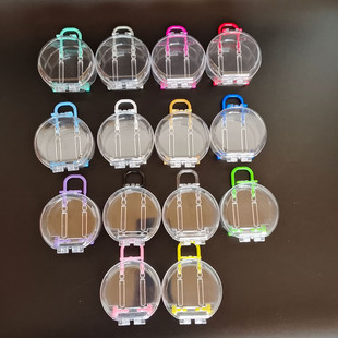 迷你可爱圆形拉杆箱塑料包装盒喜糖盒书桌收纳盒首饰盒精美摆件