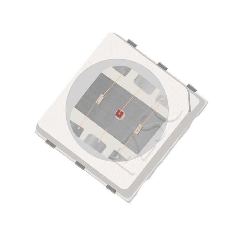 工厂直销5050led灯珠贴片式5050 RGB 全彩0.6W LED贴片二级管