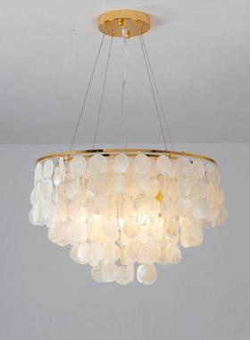 意大利法式奶油复古verpan珍珠贝壳吊灯餐厅卧室美式北欧风铃灯具