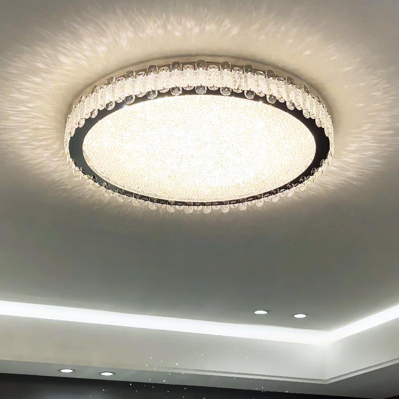 led水晶灯客厅灯欧式吸顶灯现代简约餐厅灯大气卧室灯饰灯具