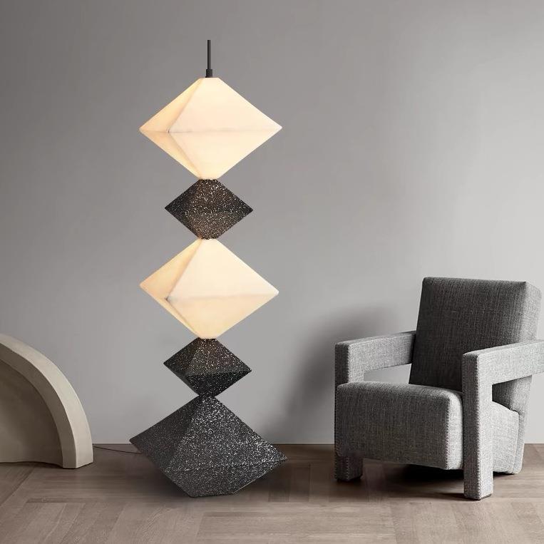 奶油风氛围落地灯后现代简约艺术设计师高端样板房北欧创意客厅灯