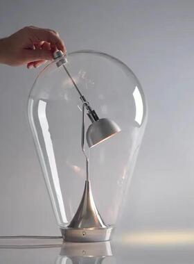 意大利LODES玻璃客厅台灯blow现代简约磁铁调节卧室书房展厅台灯