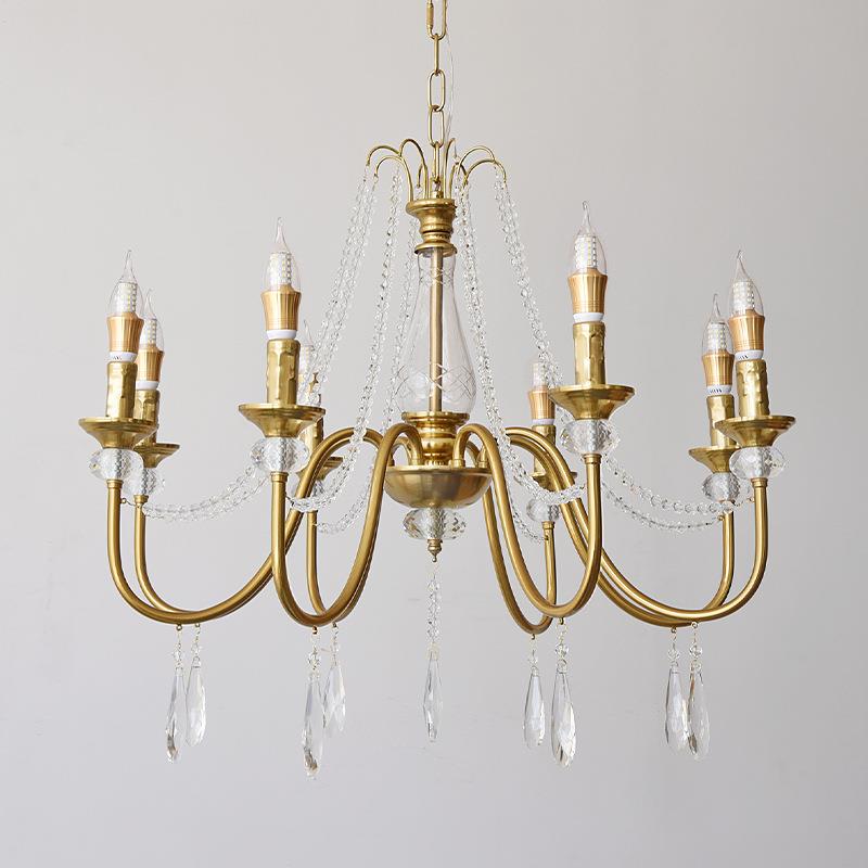法式复古客厅吊灯水晶灯美式大气卧室房间灯具餐厅吊灯设计师灯具