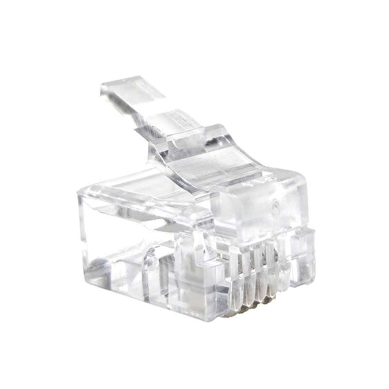 源头厂家6P4C连接器四芯插头电话水晶头电话线RJ11/RJ12家用