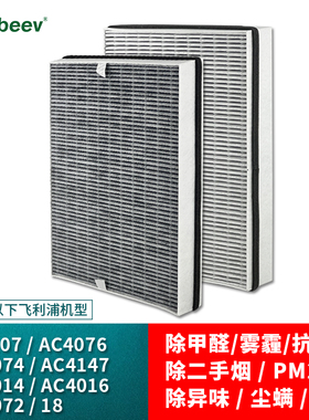 适用于飞利浦空气净化器滤芯FY3107/AC4076/4074/4072/P017过滤网