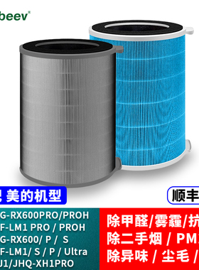 适配美的空气净化器KJ650G滤芯RX600ProH滤网FC-60XH1/KJ600F-LM1