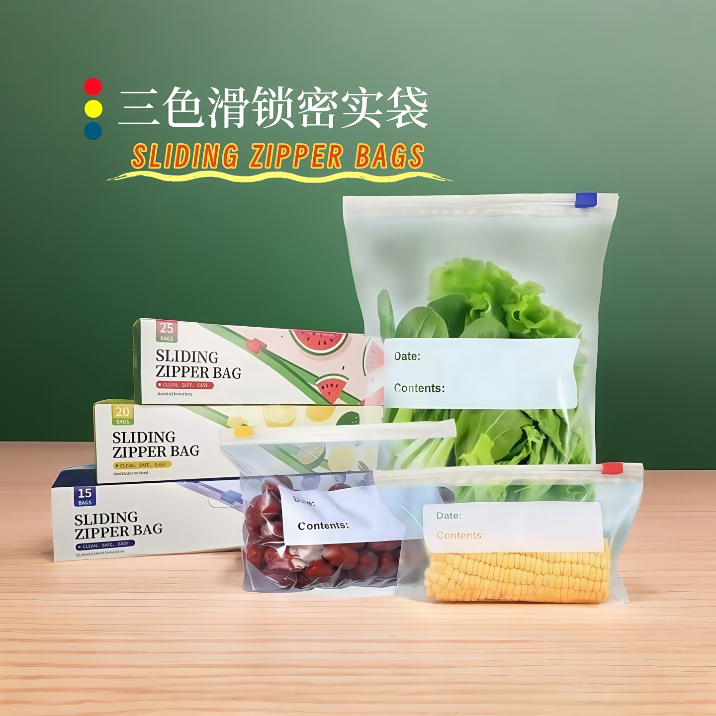 家用礼盒装食品袋出口级高颜值拉链袋冰箱微波收纳防水分装密封袋
