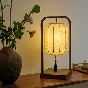 台灯床头灯中式宋代美学复古酒店卧室书房茶台民宿高级氛围感灯具