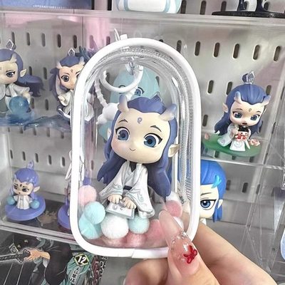 保护套展示盲盒泡泡玛特敖丙娃娃公仔收纳外出遛哪吒挂件手办娃包