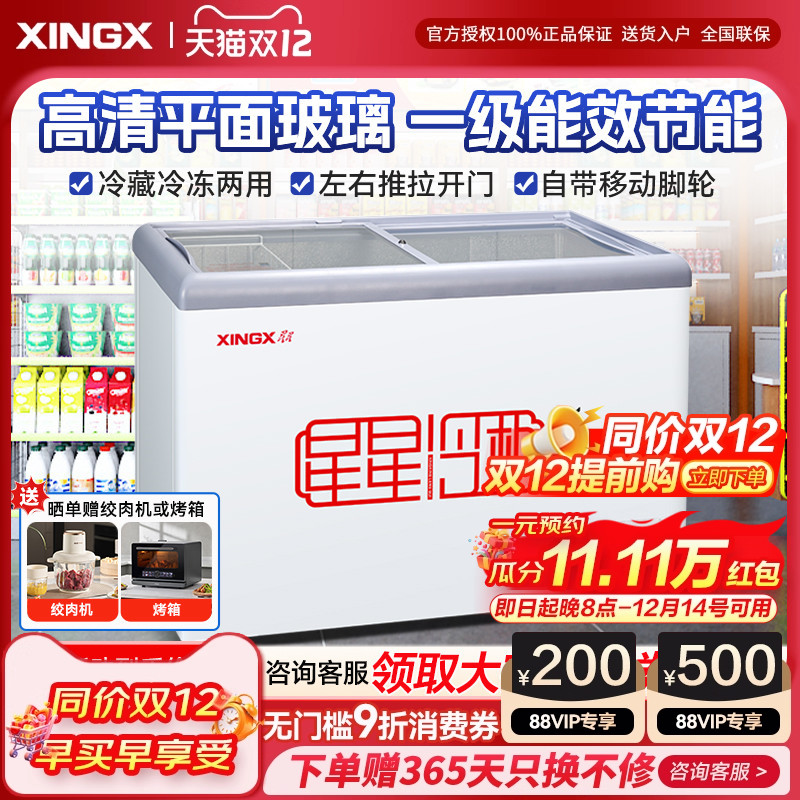 星星冰柜小型冷藏冷冻雪糕柜