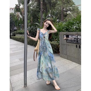 2026夏天度假风超仙连衣裙女春夏季气质收腰显瘦长裙满满女神感