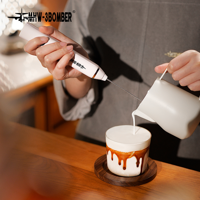 轰炸机奶泡器咖啡拉花手持打奶器