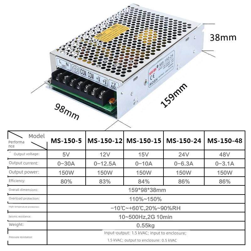 明伟开关电源MS-150w-24V6.5A变压器5V30A小体积220转12V12.5直流,农机/农具/农膜,播种栽苗器/地膜机,淘宝优惠券,粉丝福利购,淘宝优惠卷
