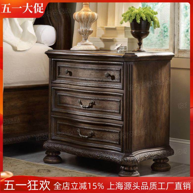 出口外贸美式乡村纯实木雕花床头柜法式手工雕刻三抽柜床边柜,农机/农具/农膜,播种栽苗器/地膜机,淘宝优惠券,粉丝福利购,淘宝优惠卷