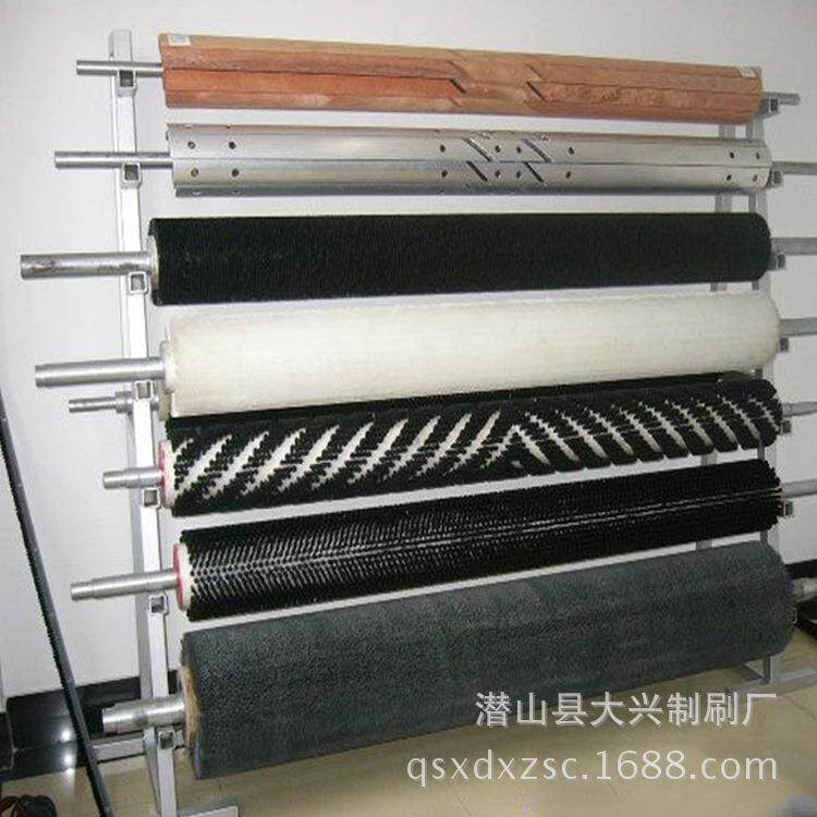 可定工业毛刷辊 木工机械抛光尼龙滚动刷辊防尘毛刷辊 多种款式
