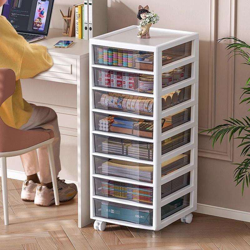 办公桌面收纳盒抽屉式收纳柜桌下a4文件置物架文具用品储物整理柜