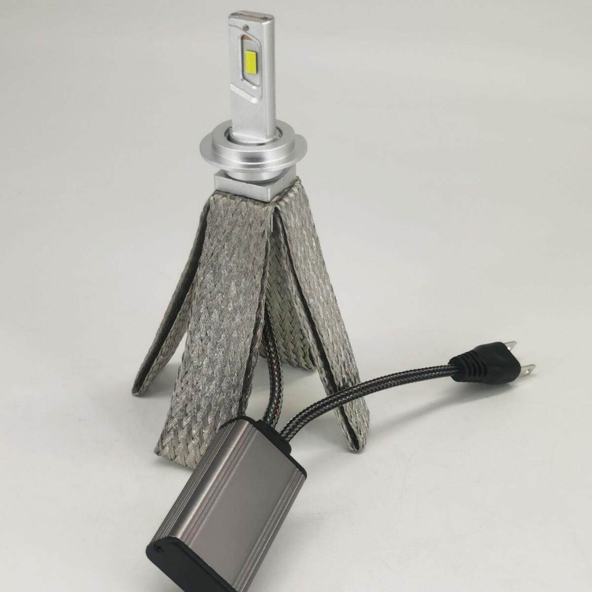 外贸热销铜带前大灯无风扇无噪音LED大灯大功率编织带汽车LED大